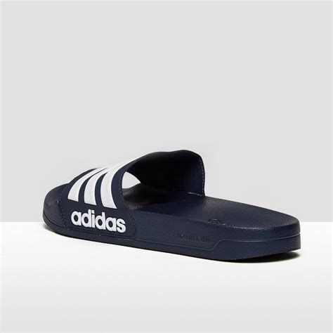 adidas slippers cloudfoam blauw|adidas cloudfoam velcro slides.